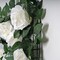 24" x 18" Green White Rose Silk Flowers Wall Backdrop Panel Wedding Decorations